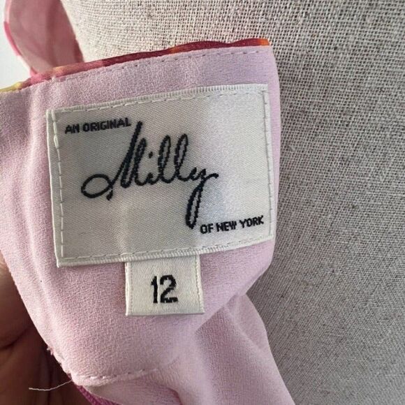 Milly Of New York  VTG Y2K Womens Silk Beaded Halter Top Blouse Orange Polkadot - Picture 4 of 8